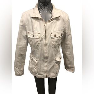 Nine West Women’s medium white long sleeve jacket w pockets